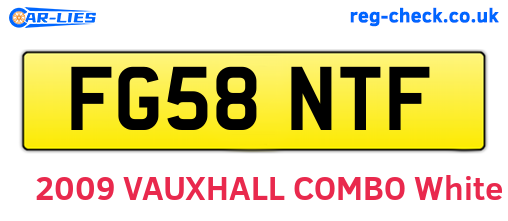 FG58NTF are the vehicle registration plates.