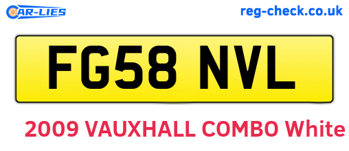 FG58NVL are the vehicle registration plates.
