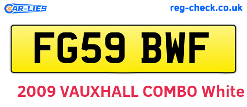 FG59BWF are the vehicle registration plates.