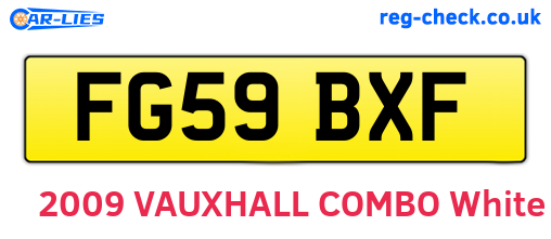 FG59BXF are the vehicle registration plates.