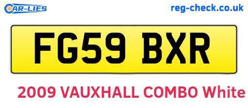 FG59BXR are the vehicle registration plates.