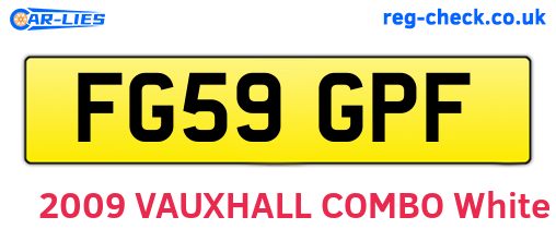 FG59GPF are the vehicle registration plates.