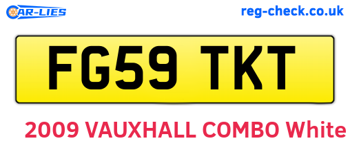 FG59TKT are the vehicle registration plates.