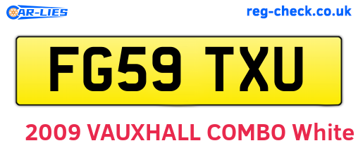 FG59TXU are the vehicle registration plates.