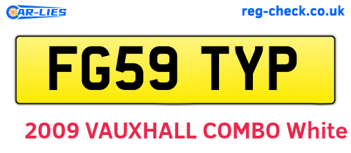 FG59TYP are the vehicle registration plates.