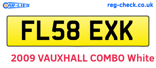 FL58EXK are the vehicle registration plates.