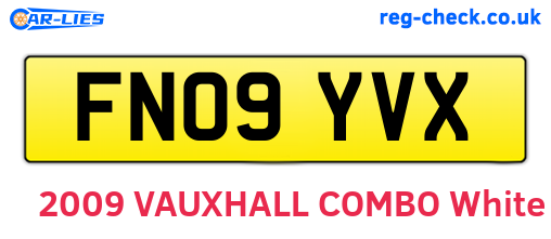 FN09YVX are the vehicle registration plates.