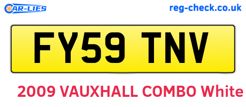 FY59TNV are the vehicle registration plates.
