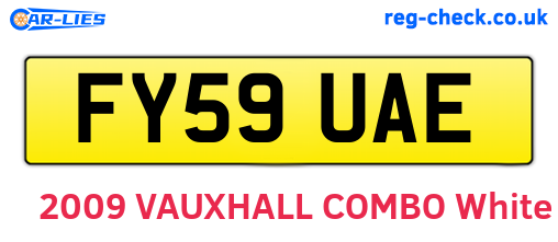FY59UAE are the vehicle registration plates.