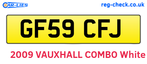 GF59CFJ are the vehicle registration plates.