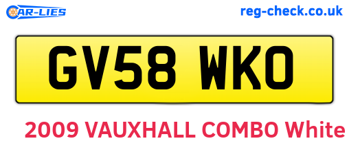 GV58WKO are the vehicle registration plates.