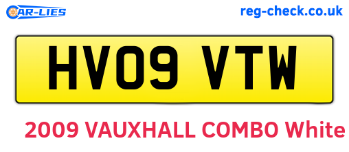 HV09VTW are the vehicle registration plates.