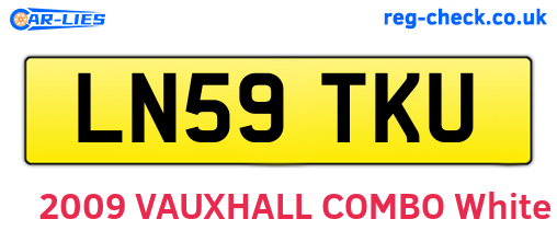 LN59TKU are the vehicle registration plates.