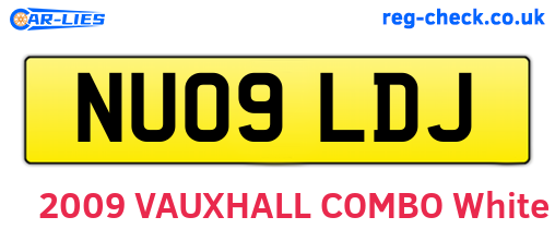 NU09LDJ are the vehicle registration plates.
