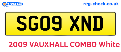 SG09XND are the vehicle registration plates.