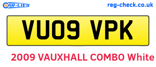 VU09VPK are the vehicle registration plates.