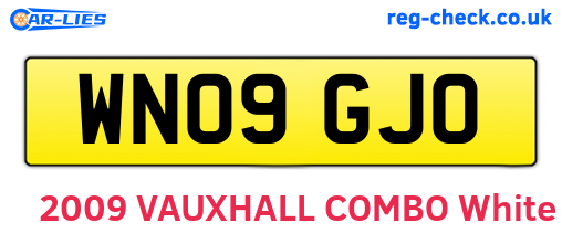 WN09GJO are the vehicle registration plates.