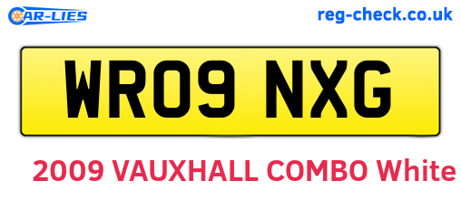 WR09NXG are the vehicle registration plates.
