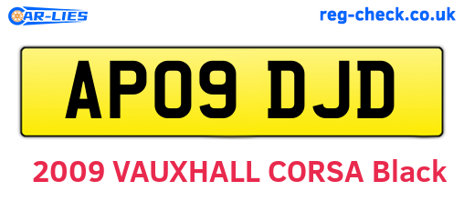 AP09DJD are the vehicle registration plates.