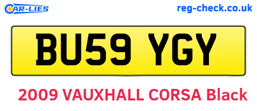 BU59YGY are the vehicle registration plates.