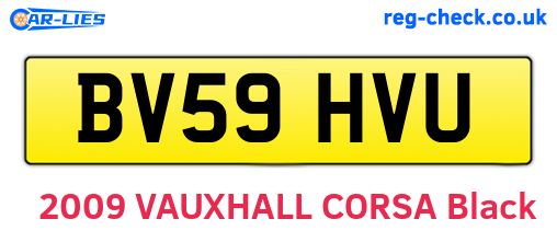 BV59HVU are the vehicle registration plates.