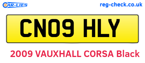 CN09HLY are the vehicle registration plates.