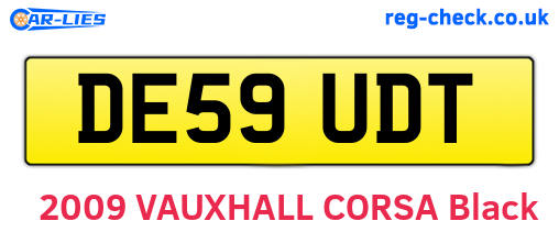 DE59UDT are the vehicle registration plates.
