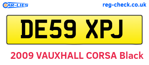 DE59XPJ are the vehicle registration plates.