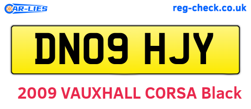 DN09HJY are the vehicle registration plates.
