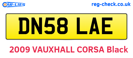 DN58LAE are the vehicle registration plates.