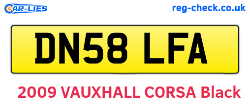 DN58LFA are the vehicle registration plates.