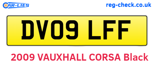 DV09LFF are the vehicle registration plates.