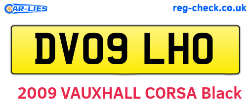 DV09LHO are the vehicle registration plates.