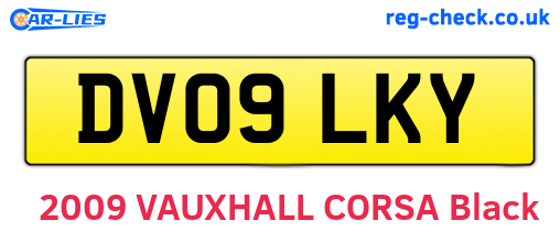 DV09LKY are the vehicle registration plates.