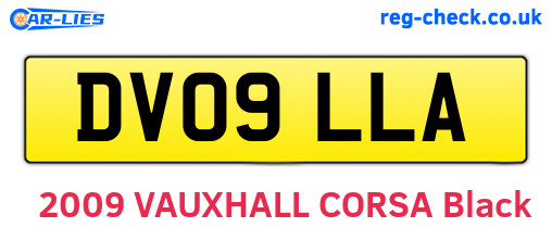 DV09LLA are the vehicle registration plates.