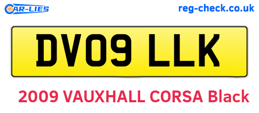 DV09LLK are the vehicle registration plates.