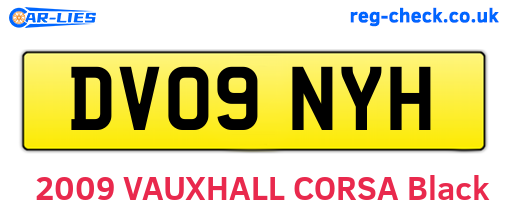 DV09NYH are the vehicle registration plates.