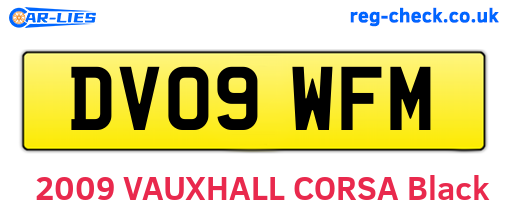 DV09WFM are the vehicle registration plates.