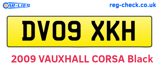 DV09XKH are the vehicle registration plates.