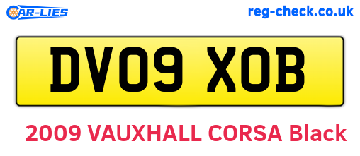 DV09XOB are the vehicle registration plates.
