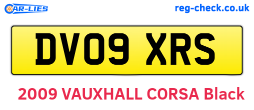 DV09XRS are the vehicle registration plates.