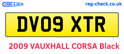 DV09XTR are the vehicle registration plates.