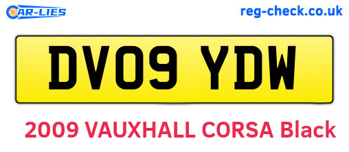 DV09YDW are the vehicle registration plates.