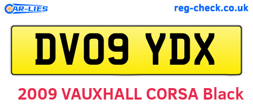 DV09YDX are the vehicle registration plates.