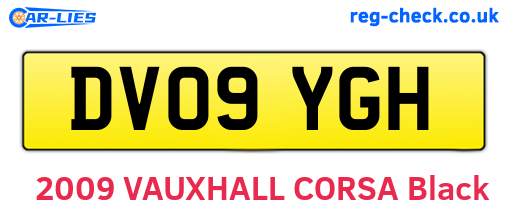 DV09YGH are the vehicle registration plates.