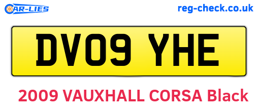 DV09YHE are the vehicle registration plates.