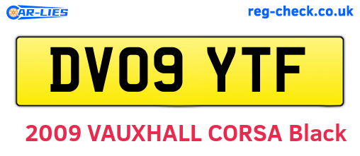 DV09YTF are the vehicle registration plates.