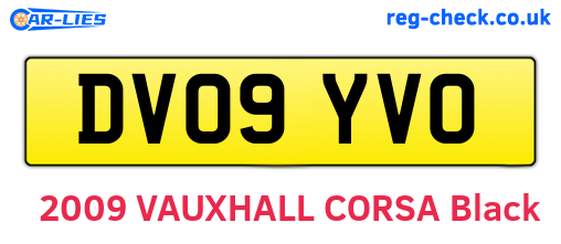 DV09YVO are the vehicle registration plates.