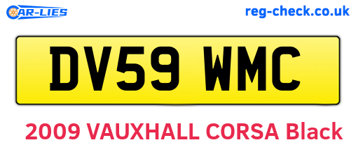 DV59WMC are the vehicle registration plates.