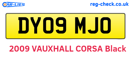 DY09MJO are the vehicle registration plates.